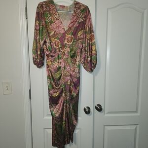 Flying Tomato Floral Maxi Dress - Pink, Green, Yellow